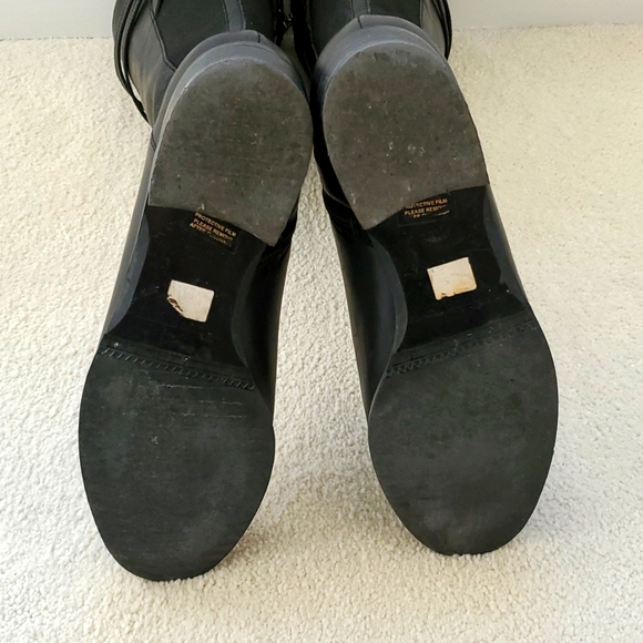 L.K. BENNETT 'Denise' Black Leather Riding Boots Size 38.5 EUR - Picture 9 of 13